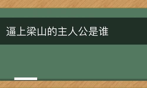 逼上梁山的主人公是谁