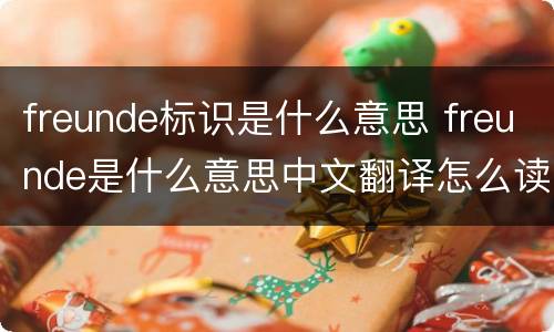 freunde标识是什么意思 freunde是什么意思中文翻译怎么读
