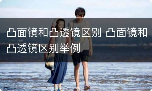 凸面镜和凸透镜区别 凸面镜和凸透镜区别举例