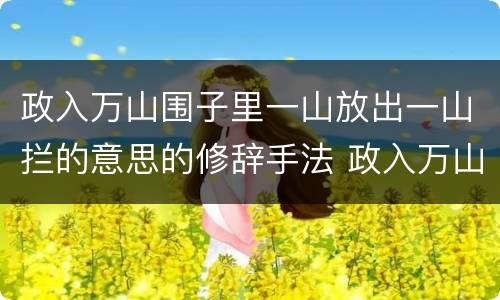 政入万山围子里一山放出一山拦的意思的修辞手法 政入万山围子里一山放出一山拦的意思运用了什么的修辞手法