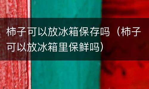 柿子可以放冰箱保存吗（柿子可以放冰箱里保鲜吗）
