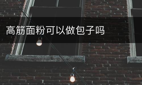 高筋面粉可以做包子吗