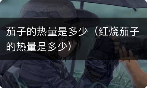 茄子的热量是多少（红烧茄子的热量是多少）