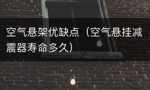 空气悬架优缺点（空气悬挂减震器寿命多久）