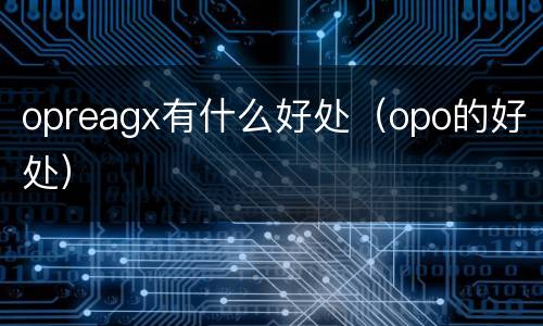 opreagx有什么好处（opo的好处）