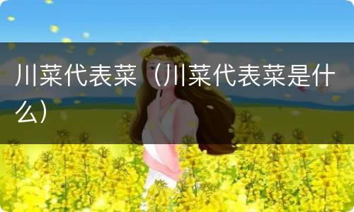 川菜代表菜（川菜代表菜是什么）