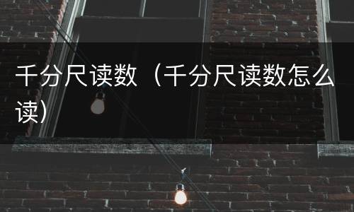 千分尺读数（千分尺读数怎么读）