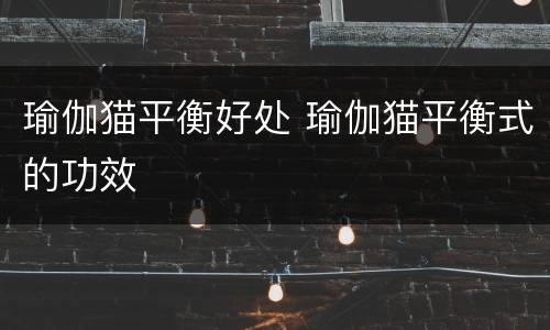 瑜伽猫平衡好处 瑜伽猫平衡式的功效