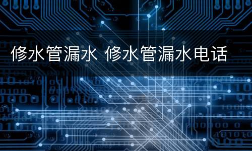 修水管漏水 修水管漏水电话