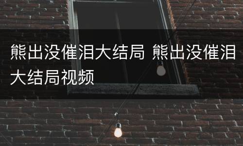 熊出没催泪大结局 熊出没催泪大结局视频