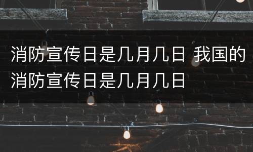 消防宣传日是几月几日 我国的消防宣传日是几月几日