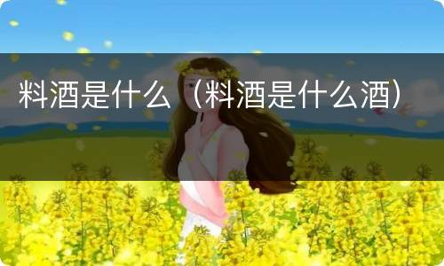 料酒是什么（料酒是什么酒）