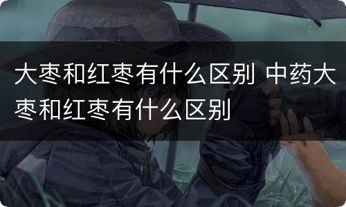 大枣和红枣有什么区别 中药大枣和红枣有什么区别