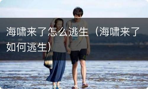 海啸来了怎么逃生（海啸来了如何逃生）