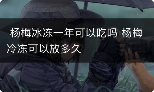  杨梅冰冻一年可以吃吗 杨梅冷冻可以放多久
