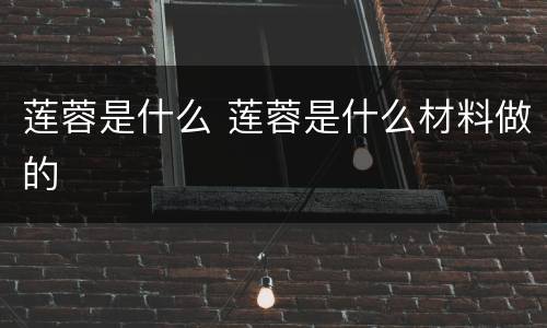 莲蓉是什么 莲蓉是什么材料做的