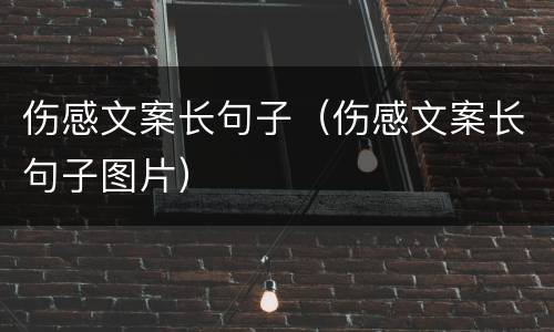 伤感文案长句子（伤感文案长句子图片）