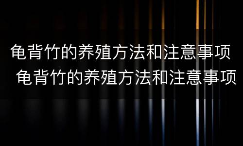 龟背竹的养殖方法和注意事项 龟背竹的养殖方法和注意事项视频