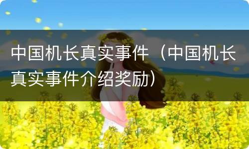 中国机长真实事件（中国机长真实事件介绍奖励）