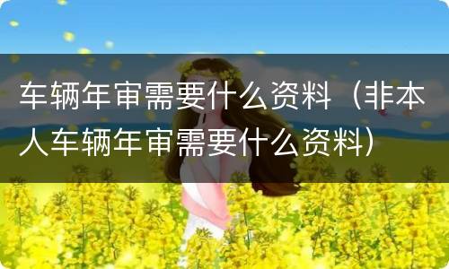 车辆年审需要什么资料（非本人车辆年审需要什么资料）