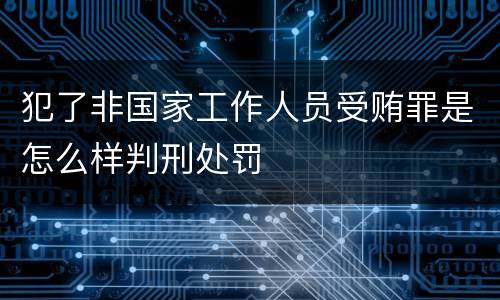 犯了非国家工作人员受贿罪是怎么样判刑处罚
