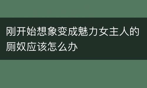 刚开始想象变成魅力女主人的厕奴应该怎么办