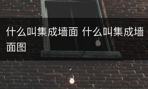 什么叫集成墙面 什么叫集成墙面图