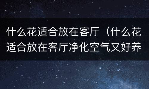 什么花适合放在客厅（什么花适合放在客厅净化空气又好养）