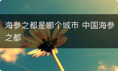 海参之都是哪个城市 中国海参之都