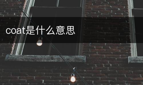 coat是什么意思