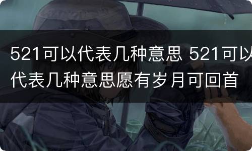 521可以代表几种意思 521可以代表几种意思愿有岁月可回首下一句