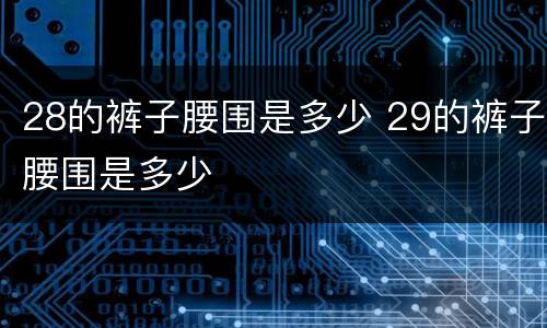 28的裤子腰围是多少 29的裤子腰围是多少