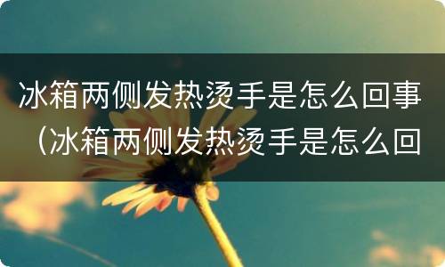 冰箱两侧发热烫手是怎么回事（冰箱两侧发热烫手是怎么回事压宿机不工作）