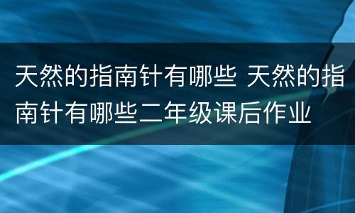 天然的指南针有哪些 天然的指南针有哪些二年级课后作业