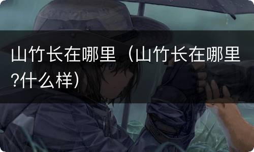 山竹长在哪里（山竹长在哪里?什么样）