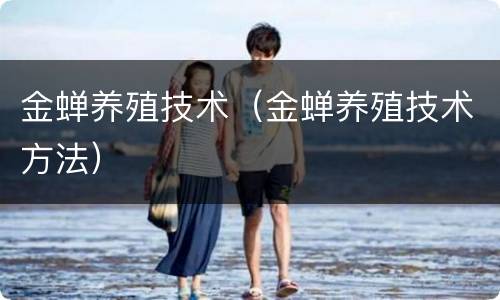 金蝉养殖技术（金蝉养殖技术方法）