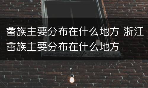 畲族主要分布在什么地方 浙江畲族主要分布在什么地方