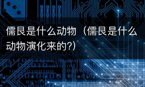 儒艮是什么动物（儒艮是什么动物演化来的?）
