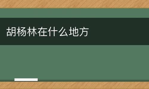 胡杨林在什么地方