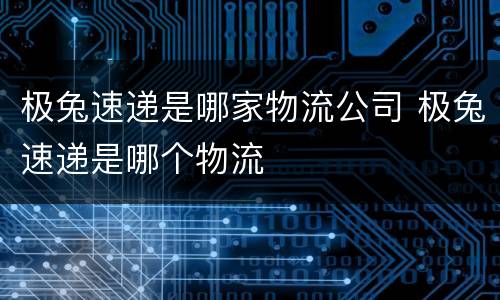 极兔速递是哪家物流公司 极兔速递是哪个物流