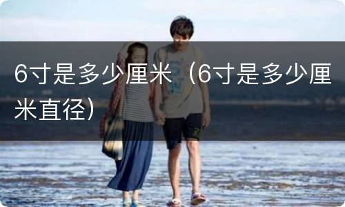 6寸是多少厘米（6寸是多少厘米直径）