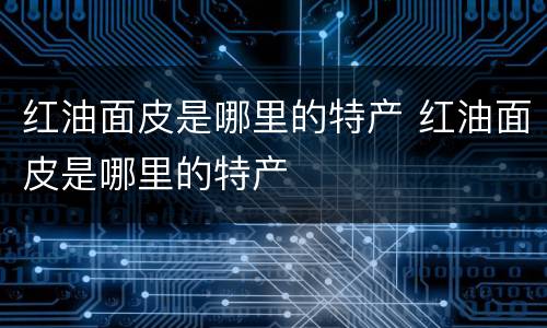 红油面皮是哪里的特产 红油面皮是哪里的特产