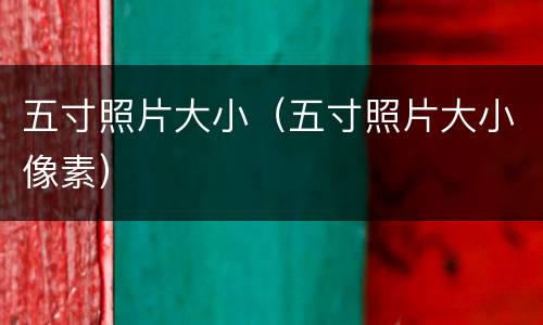 五寸照片大小（五寸照片大小像素）