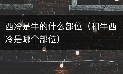 西冷是牛的什么部位（和牛西冷是哪个部位）