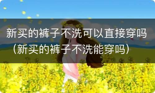新买的裤子不洗可以直接穿吗（新买的裤子不洗能穿吗）