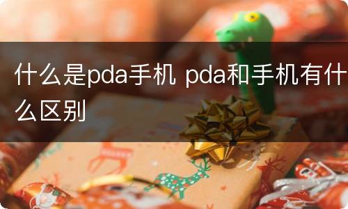 什么是pda手机 pda和手机有什么区别